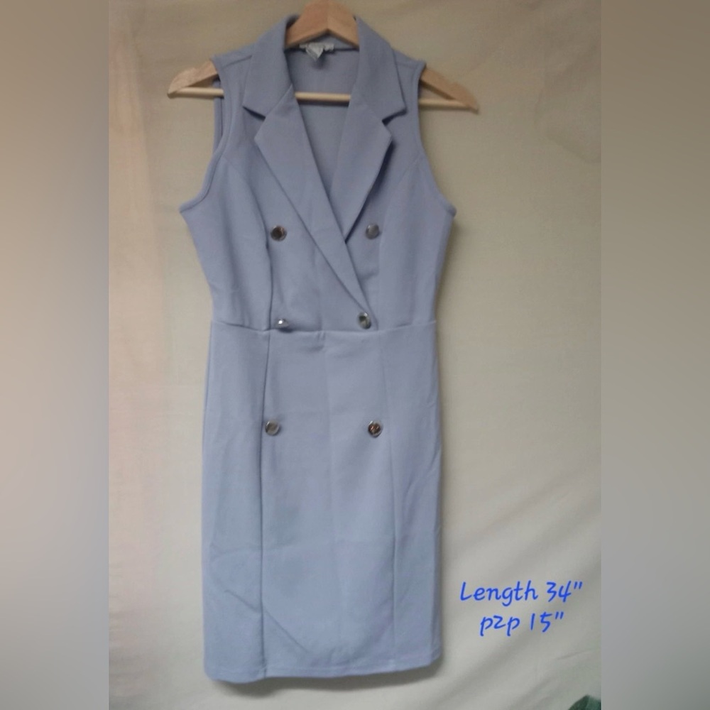 Revamped Sky Blue Sleeveless Midi Dress